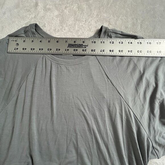 Athleta Womens With Ease Cinch Tee XL Short Sleeve Stretch Breathable Gray New - Picture 7 of 9